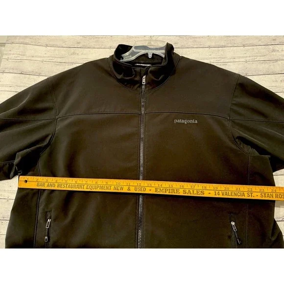 PATAGONIA Mens Softshell Jacket Sz 2XL XXL Full Zip Pocket Windbreaker Polartec